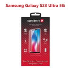 SWISSTEN Sklo Swissten Full Glue, Color Frame, Case Friendly Pro Samsung S918 Galaxy S23 Ultra 5G Černé