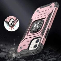 WOZINSKY Ring Armor pouzdro iPhone 14 Plus , pancéřové s magnetickým úchytem a kroužkem zlaté