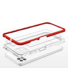 FORCELL Zadní kryt Clear 3v1 na Samsung Galaxy A22 5G , červená, 9145576242629