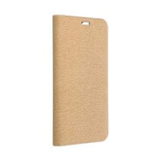 FORCELL Pouzdro Knížkové s hliníkovým rámem LUNA Book SAMSUNG A12 gold 5903396099151