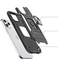 WOZINSKY Pouzdro Ring Armor s magnetickým úchytem pro iPhone 12 Pro / iPhone 12 , modrá