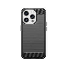 FORCELL silikonový kryt Carbon Case iPhone 15 Pro, černá, 9145576279458