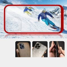 FORCELL Zadní kryt Clear 3v1 na iPhone 13 Pro Max , červená, 9145576242568