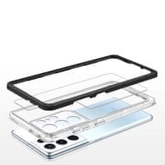 FORCELL Zadní kryt Clear 3v1 na Samsung Galaxy S22 Ultra , černá