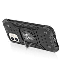 WOZINSKY Ring Armor pouzdro iPhone 14 , pancéřové s magnetickým úchytem a kroužkem , černá