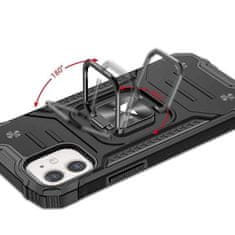WOZINSKY Ring Armor pouzdro iPhone 14 , pancéřové s magnetickým úchytem a kroužkem , černá