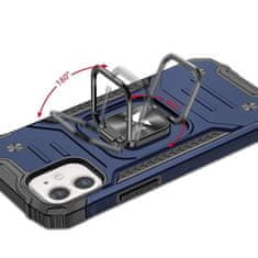 WOZINSKY Ring Armor pouzdro iPhone 14 , pancéřové s magnetickým úchytem a kroužkem , modrá