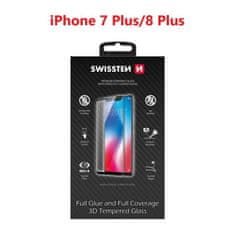 SWISSTEN Sklo Swissten Ultra Durable 3D Full Glue Glass Pro Apple Iphone 7 Plus/8 Plus Černé