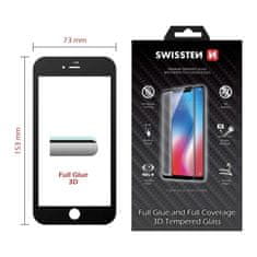 SWISSTEN Sklo Swissten Ultra Durable 3D Full Glue Glass Pro Apple Iphone 7 Plus/8 Plus Černé