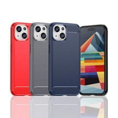 FORCELL silikonový kryt Carbon Case iPhone 15, modrá, 9145576279427