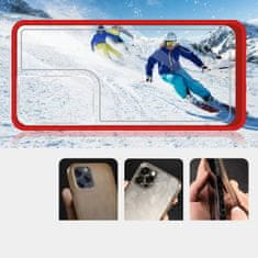 FORCELL Zadní kryt Clear 3v1 na Samsung Galaxy S21 Ultra 5G , červená, 9145576242896