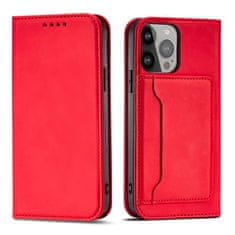 FORCELL Magnet Card Case pouzdro Samsung Galaxy A23 5G , knížkové s uzavírací klapou, červená, 9145576263501