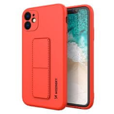 WOZINSKY Kickstand flexibilní silikonové pouzdro se stojánkem na iPhone 11 Pro Max , červená