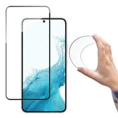 WOZINSKY Full Cover Flexi Nano hybridní sklo 9H s rámečkem Samsung Galaxy S22+ (S22 Plus) průhledný, 9145576242056