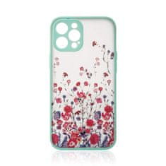 FORCELL Pouzdro Design Case iPhone 12 Pro , idylické květiny jasně, modrá, 9145576253694