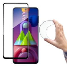 WOZINSKY Full Cover Flexi Nano hybridní sklo 9H s rámečkem Samsung Galaxy M51 , černá, 9111201928701