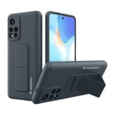 WOZINSKY Kickstand flexibilní silikonové pouzdro se stojánkem pro Xiaomi Poco M4 Pro 5G granátová