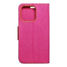 FORCELL Pouzdro Knížkové CANVAS Book pro IPHONE 13 PRO pink 5903396121272