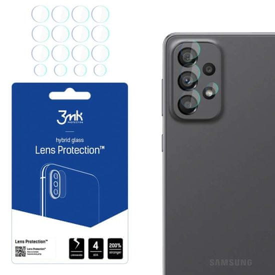 3MK Lens Protection ochrana kamery pro Samsung Galaxy A73 5G ,(4ks) 5903108466691