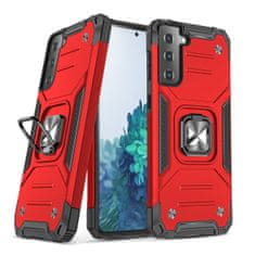 WOZINSKY Pouzdro Ring Armor s magnetickým úchytem pro Samsung Galaxy S22+ (S22 Plus) červená