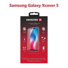 SWISSTEN Sklo Swissten Full Glue, Color Frame, Case Friendly Pro Samsung G525 Galaxy Xcover 5 Černé
