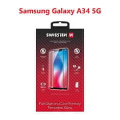 SWISSTEN Sklo Swissten Full Glue, Color Frame, Case Friendly Pro Samsung A346 Galaxy A34 5G Černé