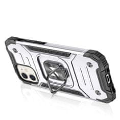 WOZINSKY Ring Armor pouzdro iPhone 14 , pancéřové s magnetickým úchytem a kroužkem srebrne