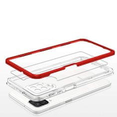 FORCELL Zadní kryt Clear 3v1 na Samsung Galaxy A22 4G , červená, 9145576242650