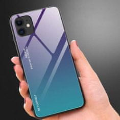 FORCELL pouzdro Gradient Glass, zadní kryt s tvrzeným sklem pro Samsung Galaxy A50 červená / černá