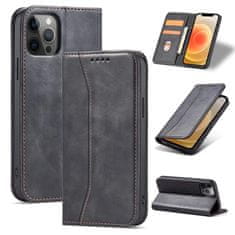 FORCELL knížkové pouzdro Magnet Fancy Case pro iPhone 12 Pro se stojánkem a kapsou na karty , černá, 9145576249420