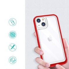 FORCELL Zadní kryt Clear 3v1 na iPhone 13 mini , červená, 9145576242476