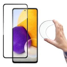 WOZINSKY Full Cover Flexi Nano hybridní sklo 9H s rámečkem Samsung Galaxy A72 4G , černá, 9111201928282