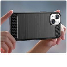 FORCELL Carbon Case kryt na iPhone 14 Plus , silikonové, černé, 9145576267226