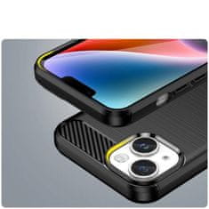 FORCELL Carbon Case kryt na iPhone 14 Plus , silikonové, černé, 9145576267226