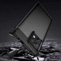 FORCELL Carbon Case kryt na Motorola Edge+ 2023 / Motorola Edge 40 Pro , silikonové, černé, 9145576275528