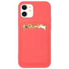 FORCELL Silikonové pouzdro s kapsou na karty Card Case pro iPhone 12 Pro Max , oranžová, 9145576228173