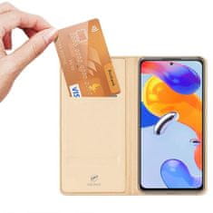 Dux Ducis Flipové pouzdro skin Xiaomi Redmi Note 11 Pro 5G / 11 Pro , zlatá, 6934913040744