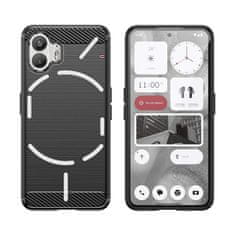 FORCELL pouzdro silikonowe Carbon Case Nothing Phone 2 ,černá, 9145576282670