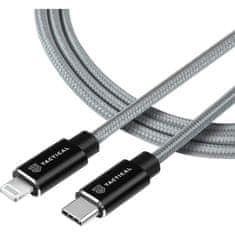 Tactical Fast Rope Aramid Cable USB-C/Lightning MFI 0,3m šedý, 8596311153198