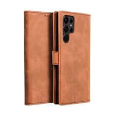 FORCELL Pouzdro Flipové TENDER Book Case pro SAMSUNG Galaxy S22 Ultra brown 5903396140112