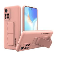 WOZINSKY Kickstand flexibilní silikonové pouzdro se stojánkem pro Xiaomi Poco M4 Pro 5G , růžové