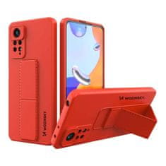 WOZINSKY Kickstand flexibilní silikonové pouzdro se stojánkem pro Xiaomi Redmi Note 11 Pro , červená