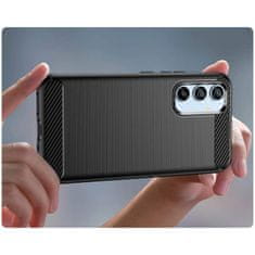 FORCELL Carbon Case kryt na Samsung Galaxy A71, silikonové, černé, 9145576271827