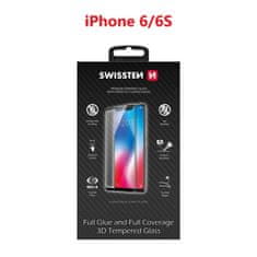 SWISSTEN Sklo Swissten Ultra Durable 3D Full Glue Glass Pro Apple Iphone 6/6S Bílé