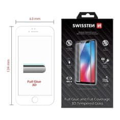 SWISSTEN Sklo Swissten Ultra Durable 3D Full Glue Glass Pro Apple Iphone 6/6S Bílé
