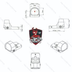 Vector Optics kolimátor Frenzy-X 1x22x26 MOS multi reticle