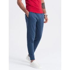 OMBRE Pánské tepláky jogger tmavě modré MDN125468 XL