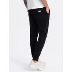 OMBRE Pánské tepláky jogger černé MDN125470 S