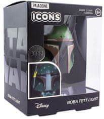 CurePink Plastová dekorativní svítící figurka Star Wars|Hvězdné války: Bobba Fett (výška 10 cm)