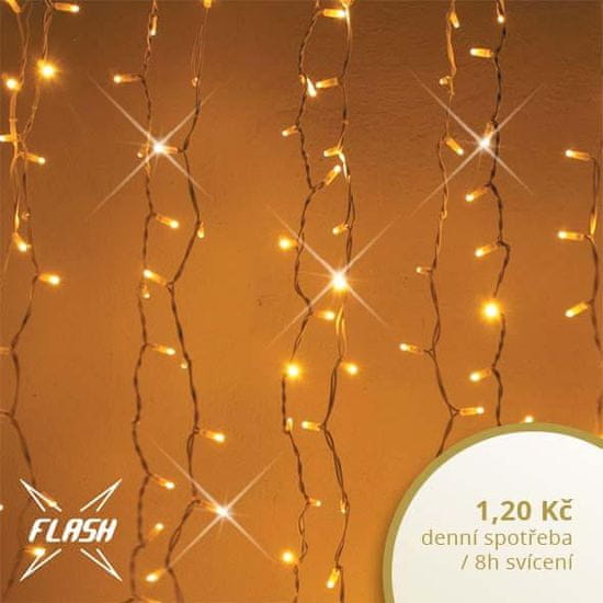 DecoLED DecoLED LED světelná záclona, FLASH, 1x1,5 m, teple bílá, 150 diod, IP67